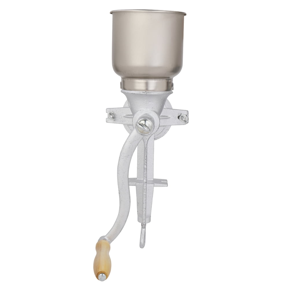 Hand Cranking Operation Grain Grinder, Silver
