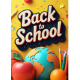 thumbnail image 4 of Colorful Back to School Welcome Banner with Apple Basketball Pencils Globe Elements Backdrop Party Decorations for School Events Classroom Decor First Day of School Celebrations, 4 of 4