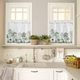 thumbnail image 4 of Green Forest Kitchen Curtains and Valances Set, Rod Pocket Curtains Tier Farmhouse Window Curtains 36 Inch Length, Pine Maple Nature Trees Watercolor Rustic 3 Piece Kitchen Curtains Set, 4 of 6