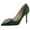 Green, variant on Fesfesfes Shoes Women Pumps Elegant Rhinestone High Heels Shoes Thin Pointed Shoes 4.5(35)