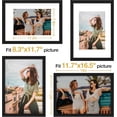 thumbnail image 3 of Vittanly A3 Picture Frame, Engineered Wood with Shatter Resistant Plexiglass, Display Pictures 8.3x11.7 with Mat or 11.7x16.5 without Mat, Poster Frame for Wall Display, Black, 1 Pack, 3 of 6