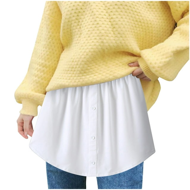 Jupes d'Été pour Femmes Robe pour Femmes 2023 Jupe Superposée Transparente Unie Demi-Jupon Grande Taille