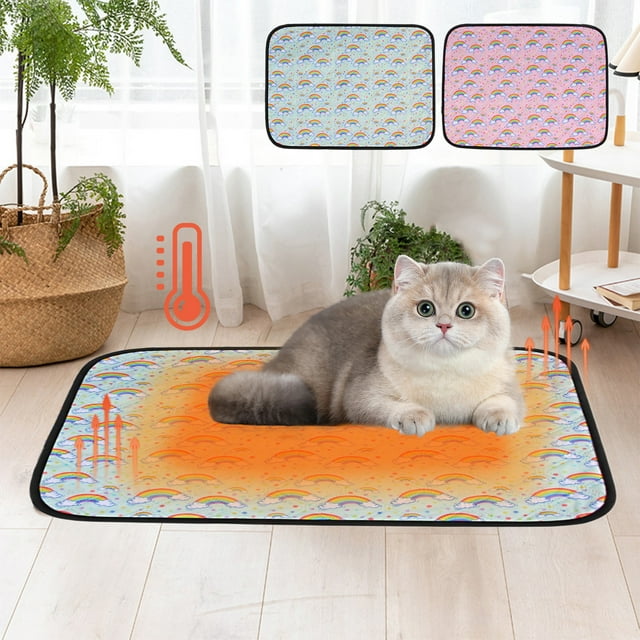 Fiudx Colchoneta Autocalentable para Mascotas, Acogedora Cama Térmica para Gatos y Perros, Diseño Suave y Silencioso, Lavable y Portátil, Ideal para Uso En Interiores y Exteriores, Ideal para El Invi