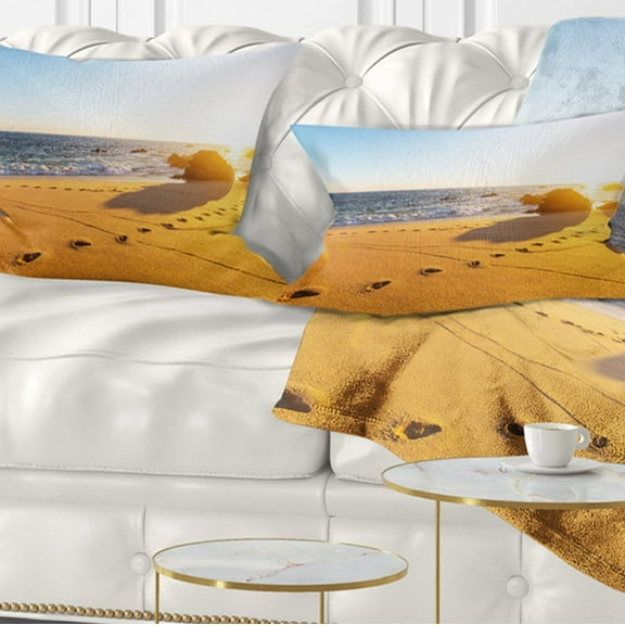 Designart 12" x 20" Multi-color Polyester Throw Pillow