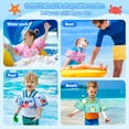 thumbnail image 4 of MoKo Toddler Swim Vest for Kids 20-30-50lbs, Swim Arm Floaties Pool Learning Swimming Training Equipment, Indigo Starfish, 4 of 6