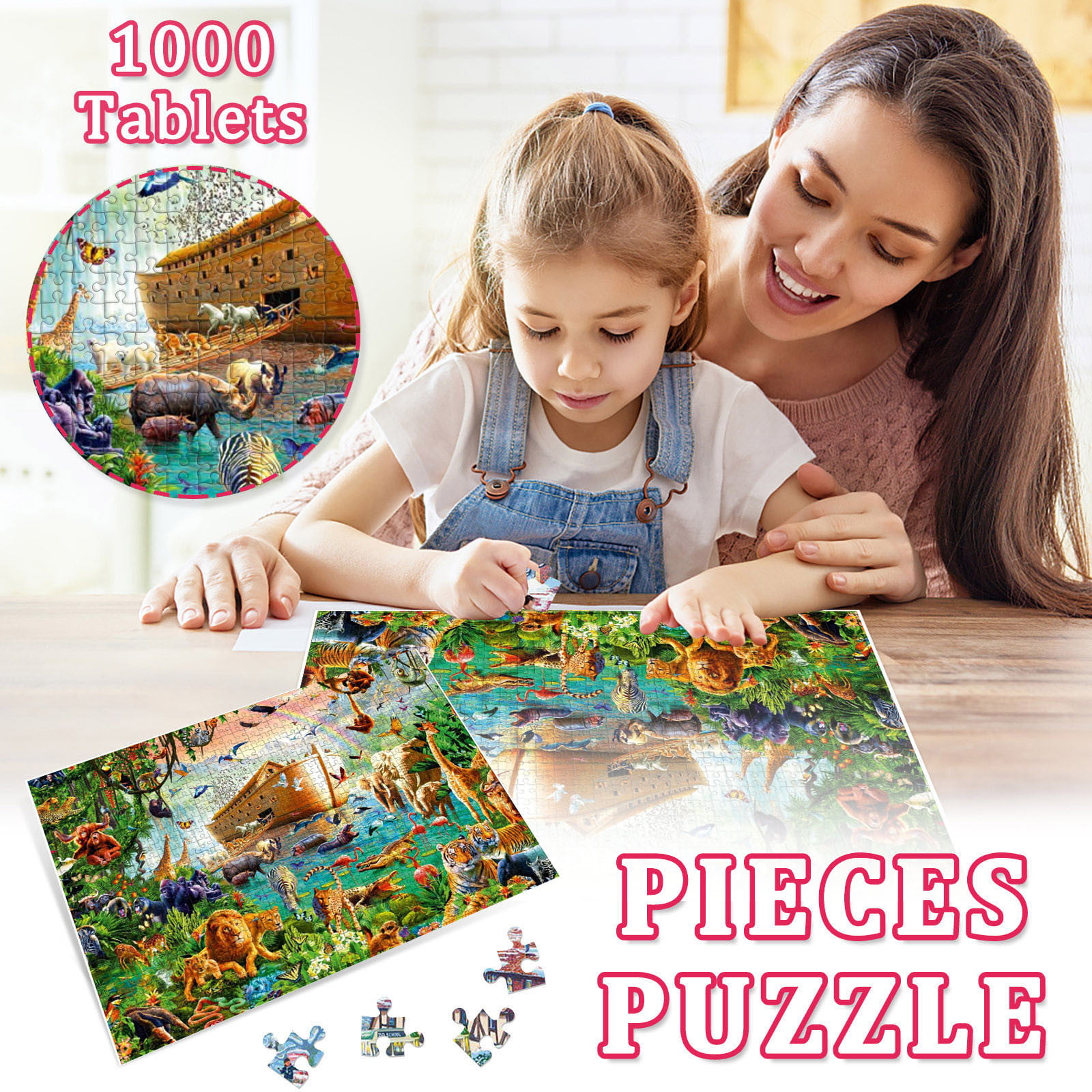 Custom Wooden Stone Jigsaw Puzzles 500 Pieces Adult Kids Educational Toy Puzzles 