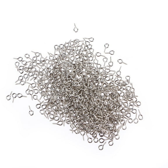 YOSADIER Creative Screw Eye Pin Silver Durable Crafting Accessories 300Pcs