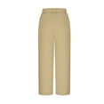 thumbnail image 6 of Wide Leg Elastic Waist Pants with Pockets Plus Size Beach Travel Lounge Pants Solid Elastic Waist Sports Casual Pants With Side Pockets, 6 of 6