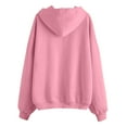 thumbnail image 5 of Stichou Zip Up Hoodie Women Oversized Fall Fashion Long Sleeve Winter Hooded Sweatshirts Casual Y2K Jacket 2025 Winter Clothes Pink L, 5 of 8