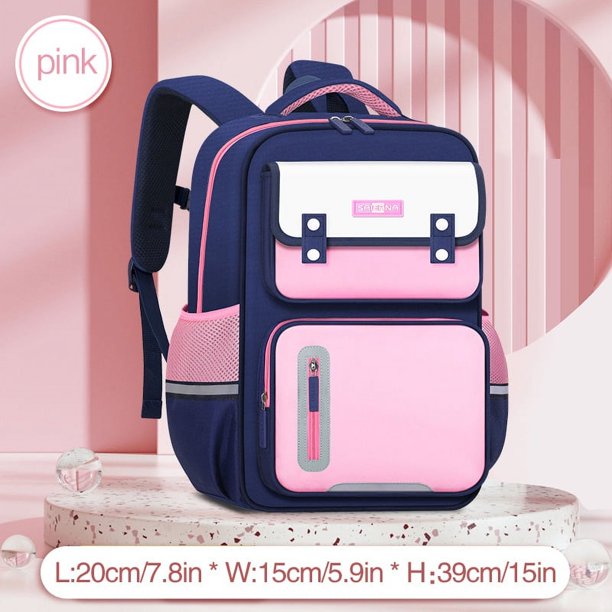 1pc Schoolbag Primary School Children Study Burden Reduction Brain Protection Backpack Large Capacity Simple College Backpack Children's Birthday Gift For School Opens