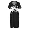 thumbnail image 3 of Grave-vestido de noche clásico para mujer Camiseta holgada con bolsillos ropa de graduación, 3 of 6