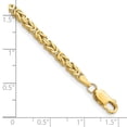 thumbnail image 2 of Auriga Fine Jewelry 10K Yellow Gold 2.5mm Byzantine 8" Chain Bracelet for Women, 2 of 5