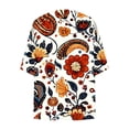 thumbnail image 5 of SYMOID Womens Boho Floral Print Kimono Cardigan - Beach Cover Up, Lightweight Duster with 3/4 Sleeve & Open Front,Size XL, 5 of 5