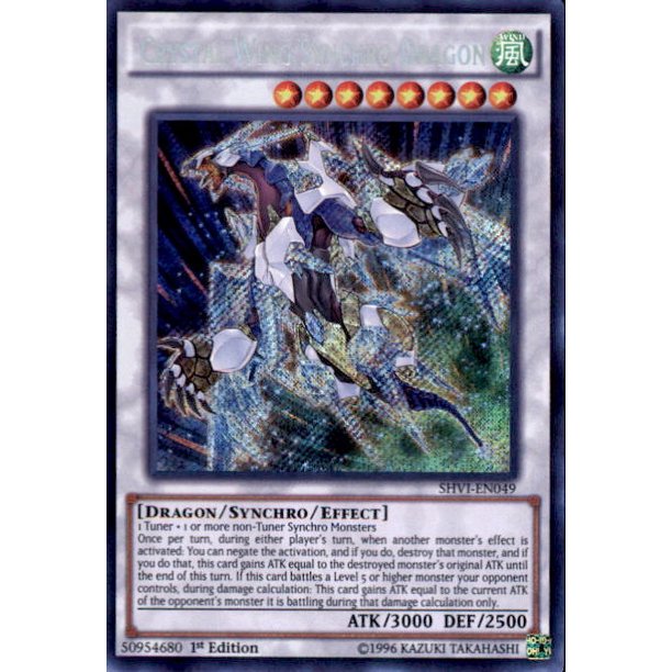 Yugioh Shining Victories Crystal Wing Synchro Dragon Shvi En049 Walmart Com