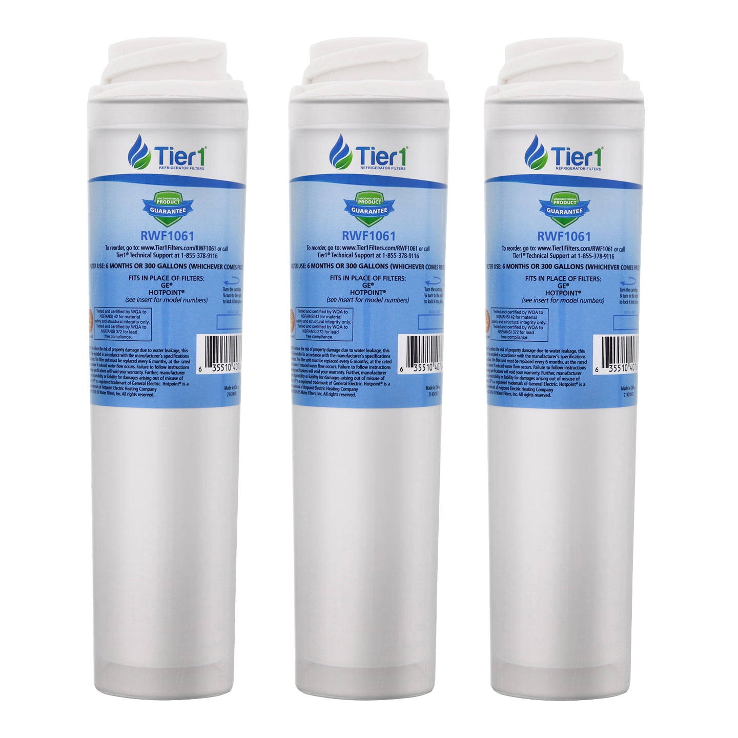 Tier1 GSWF Refrigerator Water Filter 3pk Replacement for GE GSWFDS