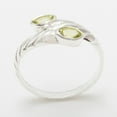 thumbnail image 2 of LBG British Made 14k White Gold Natural Peridot Womens Band Ring - 33 size options - 4 - 33 size options - Sizes 4 to 12 Available, 2 of 6