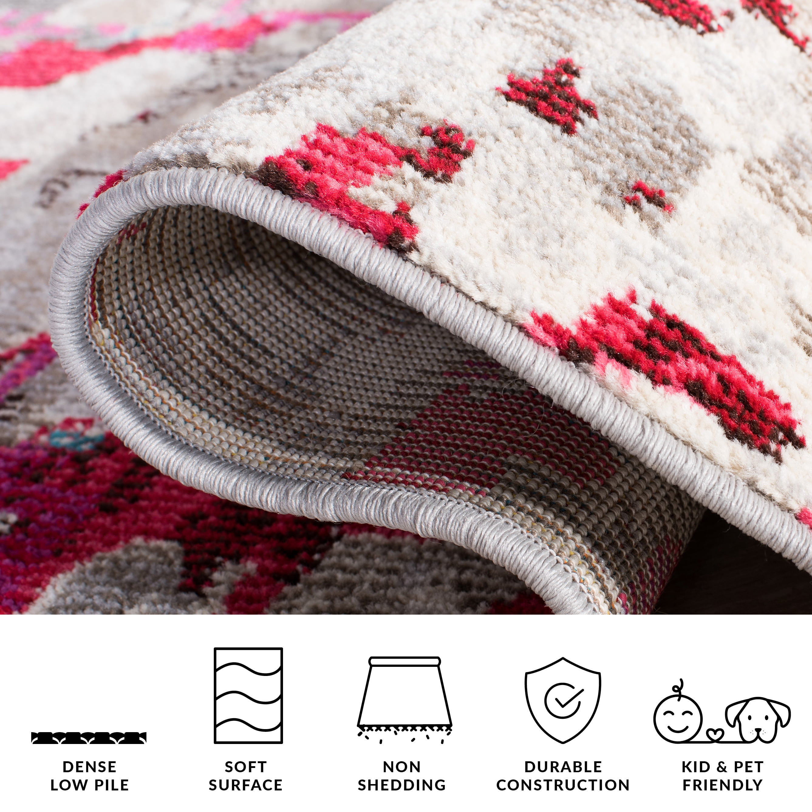 Safavieh Madison Candelario Abstract Runner Rug, Gray/Red, 2'2" x 8'