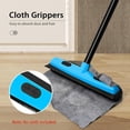 thumbnail image 4 of czcpp-Carpet Broom Rake with Squeegee, Rubber Pet Hair Brush with 52.8 inches Long Handle, Silicone Fur Scraper Removal Tool with Detailing Lint Comb for Rug, Tile, Hardwood Floor Cleaning (Blue), 4 of 4