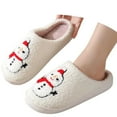 thumbnail image 3 of Snowman Fuzzy Slippers for Women Men House Shoes Christmas Slippers with Non- Sole for Indoor and Outdoor Comfort, 3 of 9
