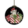 thumbnail image 4 of Christmas Cat with Presents Hand Painted Mouth Blown Glass Ornament, 4 of 4