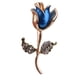 thumbnail image 1 of Pin de broche de broche azul vintage con hojas de de imitación, 1 of 9
