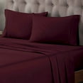 thumbnail image 2 of Superior Egyptian Cotton 400 Thread Count Deep Pocket Sheet Set, Twin Size, Plum, 2 of 9