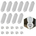 thumbnail image 4 of 10sets Toilet Seat Bumpers, Universal Toilet Seat Buffer Toilet Lid Rubber Bumpers Strong Adhesive Bidet Toilet Bumpers Used for Home, Hotel, Hospital, 4 of 7