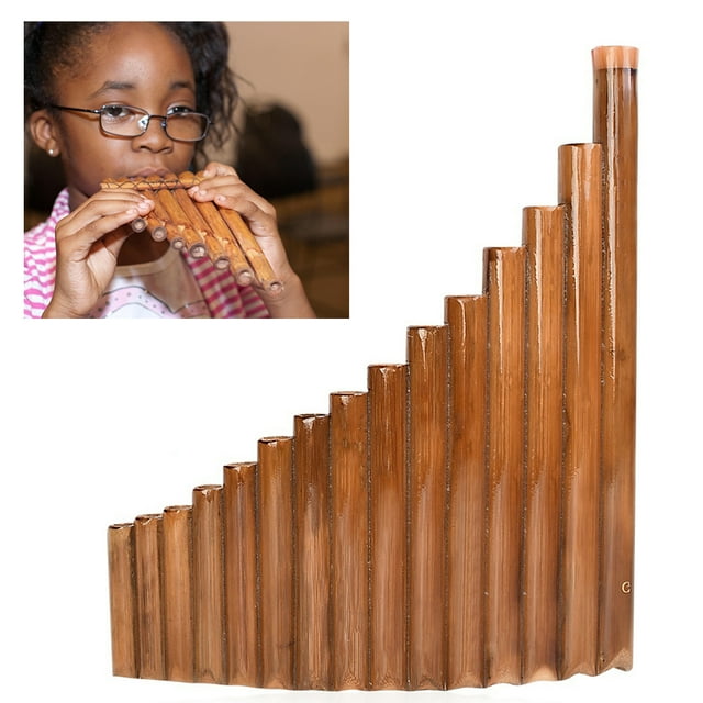 Bamboo Pan Flute Pan Flute 15 Pipes G Key Bamboo Pan Flute Chinese Traditional Musical Instrument Pan Pipes