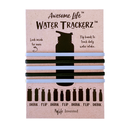 Water Trackerz Bands Black/Grey Track Your Water