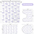 thumbnail image 7 of 4Pcs Cute Purple Bow Shower Curtain Sets with Rug, Toilet Lid Cover and Bath Mat, Aesthetic Bowknot Shower Curtains for Purple Bathroom Decor, Modern Minimalist White Waterproof Bathroom Set, 7 of 7