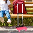 thumbnail image 2 of jiaping Backpack Hand Truck Aluminum Alloy Collapsible 2 Wheels Luggage Cart Compact Backpack Trolley for School Travel Outdoor Shopping Pink, 2 of 8