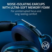 Razer BlackShark V2 Pro Wireless PC Gaming Headset, 2.4GHz, BT, HyperSpeed Wireless, 70Hr Battery, 320g, Black
