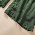 thumbnail image 4 of Women' s Culottes Linen Blend Wide Leg Pants Elastic Waist Casual Palazzo Trousers with Pockets Capris Army Green,XL, 4 of 7
