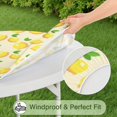 thumbnail image 2 of Round Picnic Table Cloth 100% Waterproof & Oil Proof, Elastic Fitted Table Cover for 36"-44" Round Tables, for Dining, Camping, Outdoor, 2 of 3