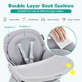 thumbnail image 4 of Pemberly Row 8 in 1 Baby High Chair Convertible Dining Booster Seat Gray, 4 of 8