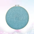 thumbnail image 2 of Round Badge Brooch Pennant Display Wall Hanging Pin Display Glitter Board Pin Holder Pin Collection Display Embroidery (Sky-blue), 2 of 8