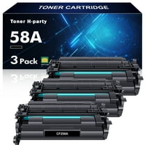 58A Toner Cartridges with Chip Compatible for HP 58A CF258A 58X CF258X Laserjet M404n M404dn M404dw N406dn MFP M428fdw M428fdn M428dw M404 M428 M430f Printer (Black, 3 Pack)