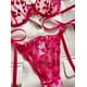 thumbnail image 5 of Conjunto de lencería con bordado de corazones, sujetador de malla sin forro y tanga de tiras, lencería y ropa interior sexy para mujer, 5 of 5