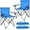 Blue, variant on Portable Camping Chair, Outdoor Lawn Folding Chairs for Adults, Heavy Duty Large Foldable Chairs for Beach, Fishing, Tailgating Outdoor Sport, 2 Cup Holders & Carry Bag