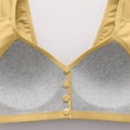 thumbnail image 5 of Arlun Lace Front Closure Bras For Older Womens Plus Size Wireless Supportive Full Coverage Bralettes Nopadding Soft Lightweight Breathable Solid Color Vest Type Bras Light Yellow 52, 5 of 7