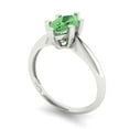 thumbnail image 2 of Clara Pucci 14K White Gold Solid Gold Green Solitaire Anniversary Ring for Women - 1 cttw Marquise Cut, 2 of 7