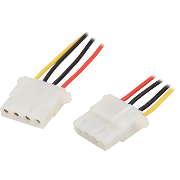 Nippon Labs POW-04412 8" Molex 5.25 Female to Female Power Supply Cable