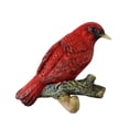 thumbnail image 3 of Pájaros reutilizables en una rama Colgador Utensilios Arte de la pared Decoración Estante montado en la pared Mejoras para el hogar Resina de Rojo 12x3.5x9.5cm perfecl Percheros, 3 of 8