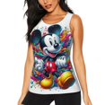 thumbnail image 1 of Débardeur Sans Manches Mickey Mouse et Minnie Mouse Dessin Animé Mignon pour Femmes Fille-TG, 1 of 5