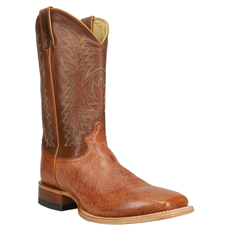 Justin Boots Mens Breck Smooth Ostrich Square Toe Cowboy Casual Mid Calf B Walmart