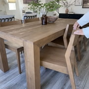 Plank+Beam 72 Modern Dining Table for 6, Solid Wood Rectangular Dining Table for Kitchen/Dining Room, Pecan Wirebrush