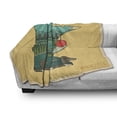 thumbnail image 3 of Minnesota Soft Flannel Fleece Blanket, Doodle Minnesota State Map Superimposed with Ducks in Pond and Buildings Scenery, Cozy Plush for Indoor and Outdoor Use, 70" x 90", Multicolor, by Ambesonne, 3 of 6