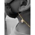 thumbnail image 2 of Goldtone Raised Flowers with Clear Crystals on Barrel Spinner Goldtone Face Mask Necklace, 2 of 2