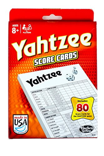 Hasbro Yahtzee 80 Score Cards 06100 for sale online 