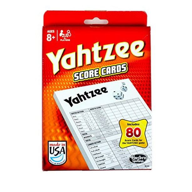 Yahtzee 80 Cartes de Score